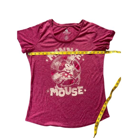 Disney- Adult Large- Pink- Minnie Short Sleeve Tee t-shirt- metallic- bows cute - Picture 5 of 6